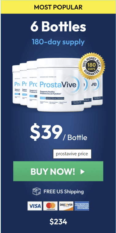 ProstaVive 6 Bottle Package — Best Value
