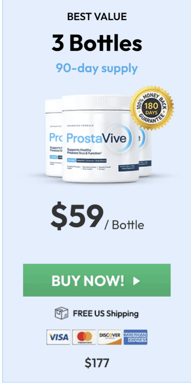 ProstaVive 3 Bottle Package